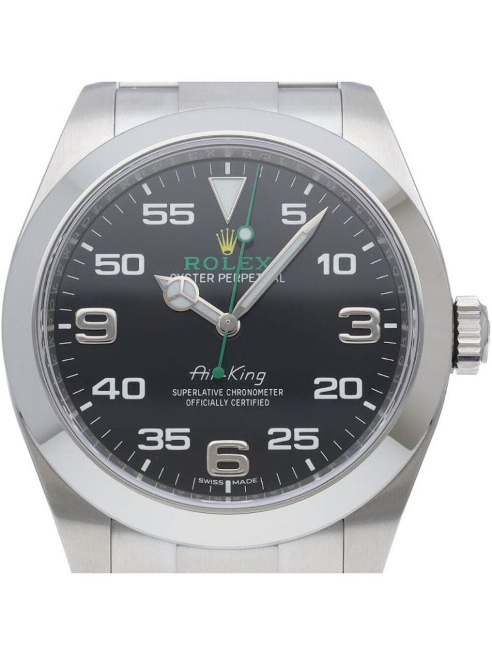 Rolex Air King Watch SS Black